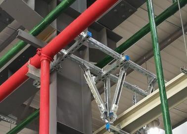 镇平该抗震支架的整体式支吊架结构协调性好